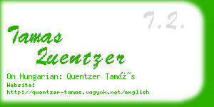 tamas quentzer business card